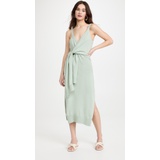 Jonathan Simkhai Ezra Slit Wrap Midi Dress