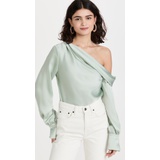 Jonathan Simkhai Alice Classic Woven One Shoulder Top