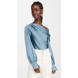 Jonathan Simkhai Alice Classic Woven One Shoulder Top