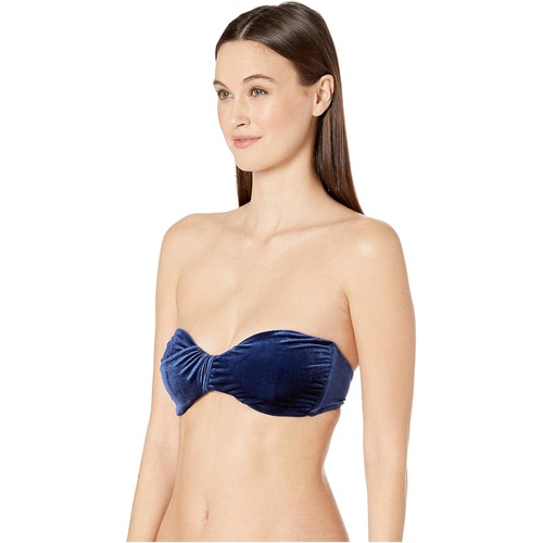  Jonathan Simkhai Velvet Bandeau Bikini Top