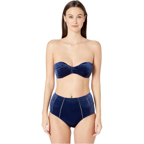  Jonathan Simkhai Velvet Bandeau Bikini Top