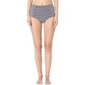 Jonathan Simkhai Striped Smocked High-Waisted Bikini Bottoms