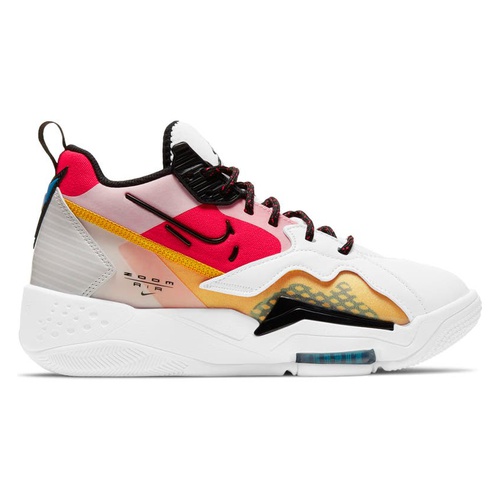 조던 Jordan Zoom 92 Sneaker_WHITE/ BLACK/ SIREN RED/ GOLD