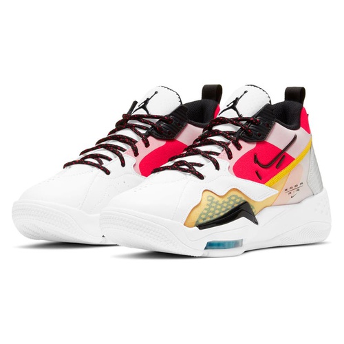 조던 Jordan Zoom 92 Sneaker_WHITE/ BLACK/ SIREN RED/ GOLD