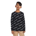 Big Boys Waffle All Over Print Long Sleeve Essentials T-shirt