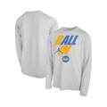 Big Boys White UCLA Bruins Ball In Bench Long Sleeve T-shirt