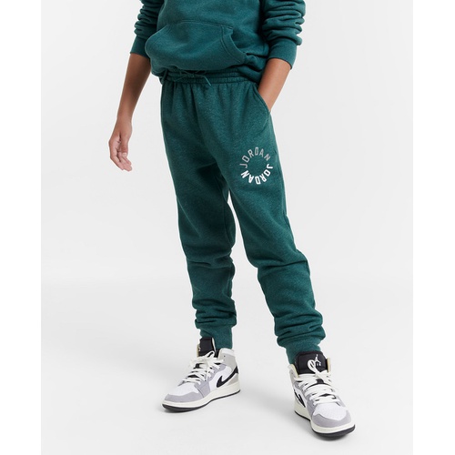 조던 Big Boys Logo-Print Heathered Fleece Joggers