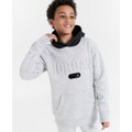 Big Boys Logo Embossed Heathered Fleece Hoodie