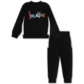 Little Boys Jumpman Team Blocked Crewneck Top & Jogger Pants 2 Piece Set