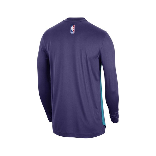 조던 Mens and Womens Purple Charlotte Hornets 2023/24?Authentic Pregame Long Sleeve Shooting Shirt