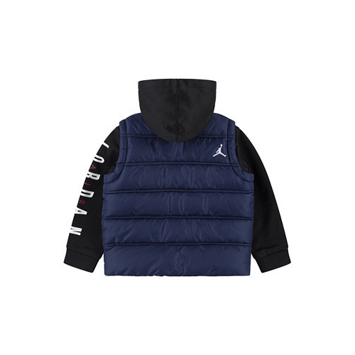 조던 Little Boys Layered Look Hooded Jacket