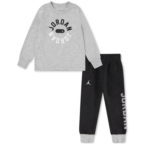 조던 Little Boys PE Long Sleeve T Shirt & Jogger Pants 2 Piece Set