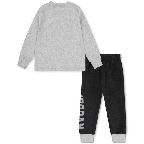 조던 Little Boys PE Long Sleeve T Shirt & Jogger Pants 2 Piece Set