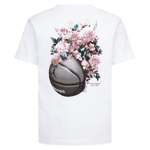 조던 Big Girls Jumpman Floral Graphic Short Sleeve T Shirt