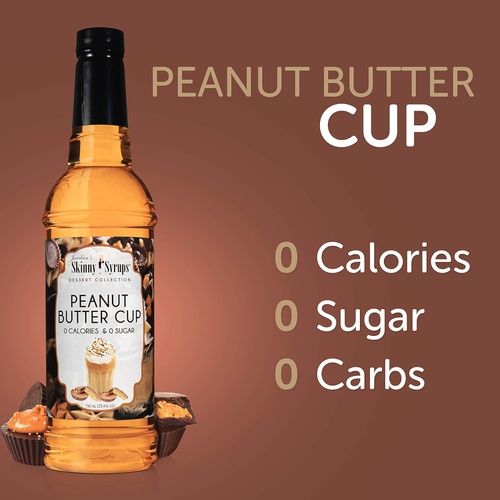  Jordans Skinny Mixes Jordan’s Skinny Syrups Peanut Butter Cup, Sugar Free Flavoring Syrup, 25.4 Ounce Bottle