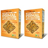 Julian Bakery Primal Thin Crackers | Parmesan | USDA Organic | Gluten-Free | Grain-Free | GMO Free | Low Carb | 2 Pack