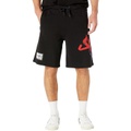 Just Cavalli Sweatshirt Cotton Jogger Shorts with Graffiti Logo Print