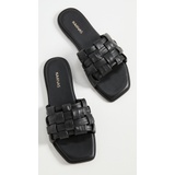 KAANAS Belinha Basketweave Allover Leather Slides