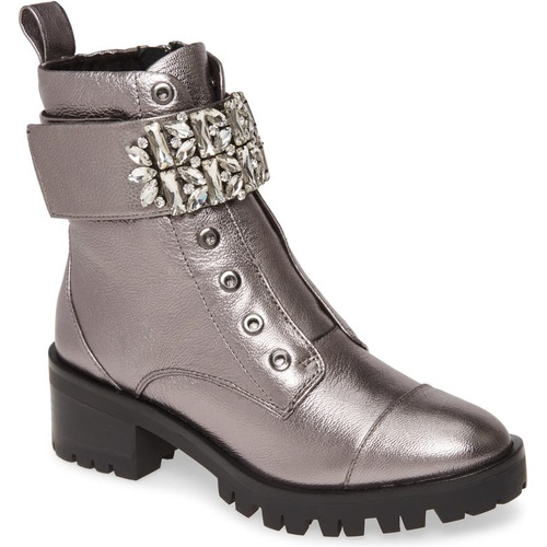  Karl Lagerfeld Paris Pippa Crystal Embellished Platform Boot_SILVER LEATHER