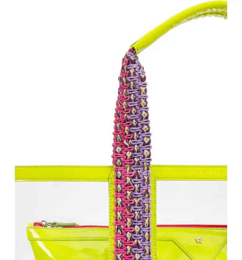  Kelly Wynne Bring on the Beach Clear Tote_NEON YELLOW/ CLEAR