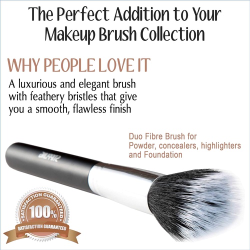  Duo Fiber Stippling Brush By Keshima - Premium Stipple Brush, Best Liquid Foundation Brush, Blending Brush, Face Brush