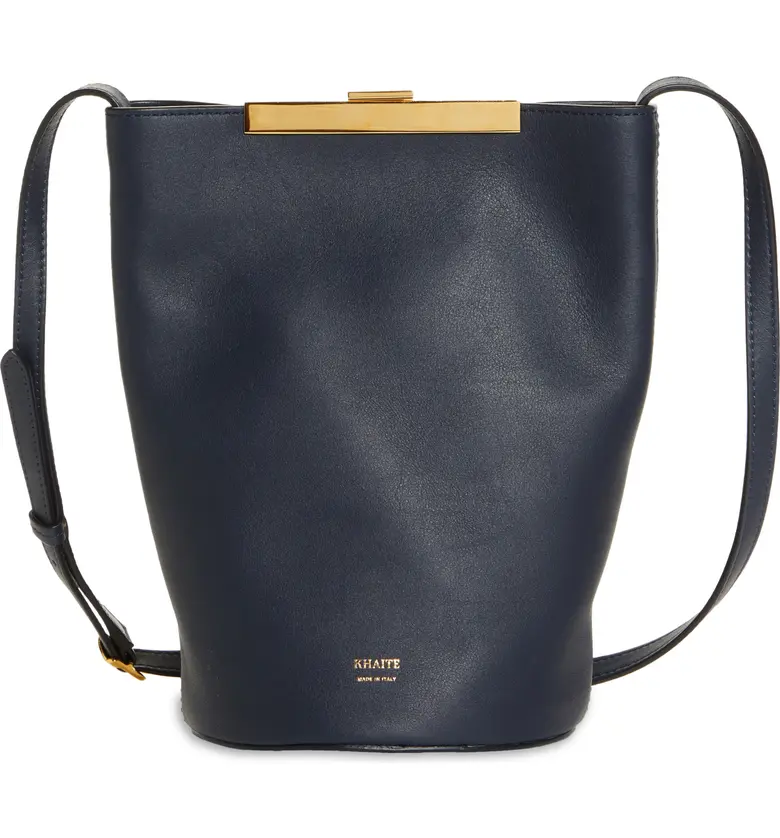 Khaite Etta Leather Crossbody Bag_NAVY