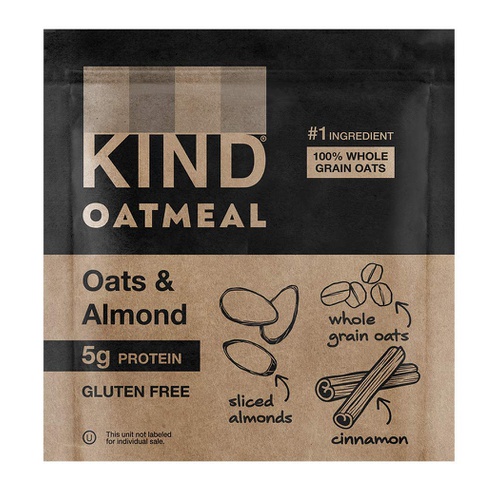  KIND Oatmeal (Gluten Free, Low Sugar, Individual Packets), Oats & Almond, 270 Oz