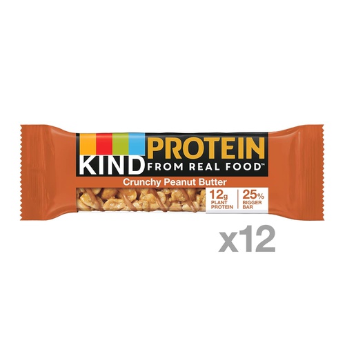  KIND Protein Bars, Crunchy Peanut Butter, Gluten Free, 12g Protein,1.76oz, 12 count