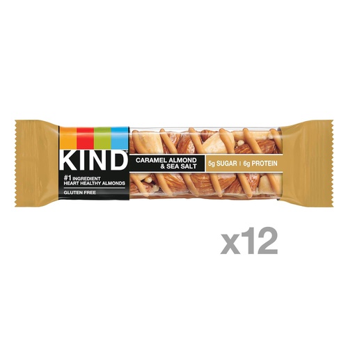  KIND Bars, Honey Roasted Nuts & Sea Salt, Gluten Free, Low Sugar, 1.4oz, 12 Count