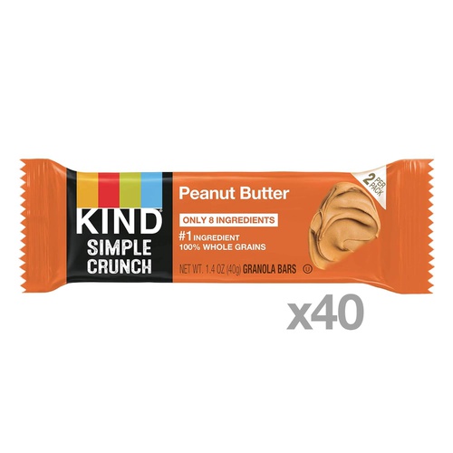  KIND Simple Crunch Bars, Peanut Butter, 1.4 Ounce (Pack of 40)