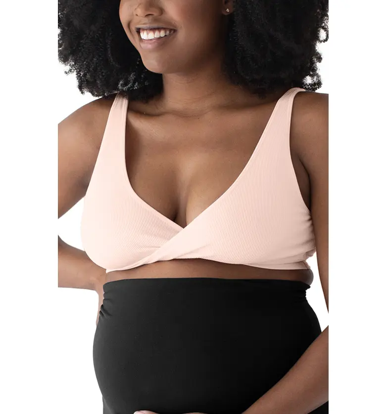 Kindred Bravely Sublime Wire Free Crossover Maternityu002FNursing Bra_SOFT PINK