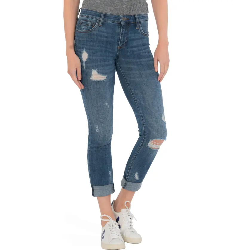 KUT from the Kloth Catherine Ripped Boyfriend Jeans_SPREE