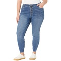 KUT from the Kloth Plus Size Donna High-Rise Ankle Skinny in Laureate