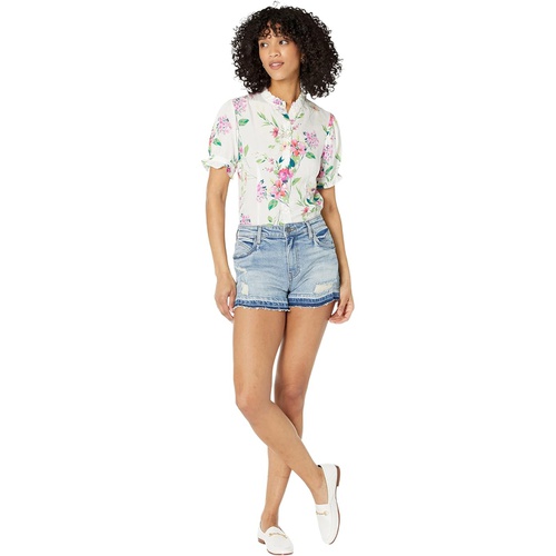  KUT from the Kloth Jane High-Rise Shorts wu002F Released Hem in Veritable