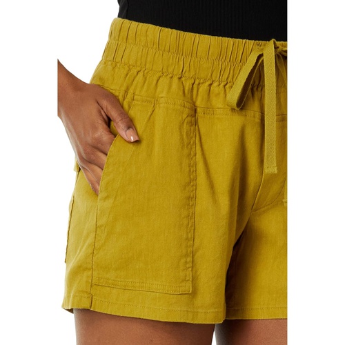  KUT from the Kloth Smocked Waistband Stretch Linen Shorts with Drawcord & Porkchop Pockets