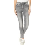 KUT from the Kloth Connie High-Rise Fab AB Ankle Skinny Raw Hem in Unquestionable