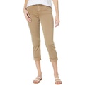 KUT from the Kloth Amy Crop Straight Leg - Roll-Up Frey in Taupe