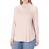 Karen Kane Womens Plus Size Drape Neck Shirttail Top