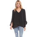 Karen Kane Ruffle Sleeve Crossover Top