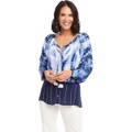 Karen Kane Button-Up Peasant Top