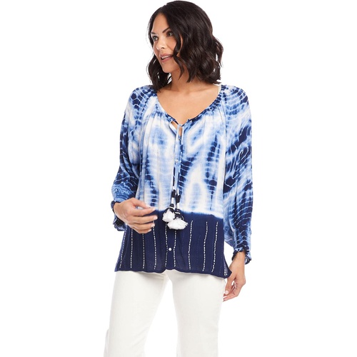  Karen Kane Button-Up Peasant Top