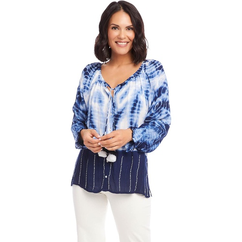  Karen Kane Button-Up Peasant Top