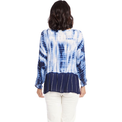  Karen Kane Button-Up Peasant Top