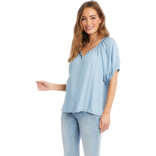  Karen Kane Short Sleeve Peasant Top