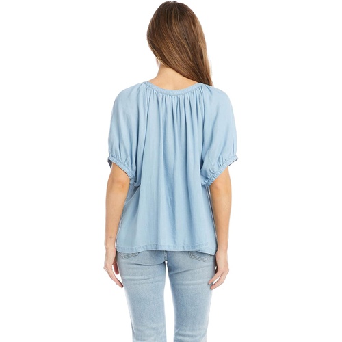  Karen Kane Short Sleeve Peasant Top