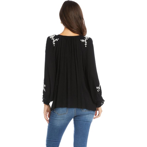  Karen Kane Embroidered Peasant Top