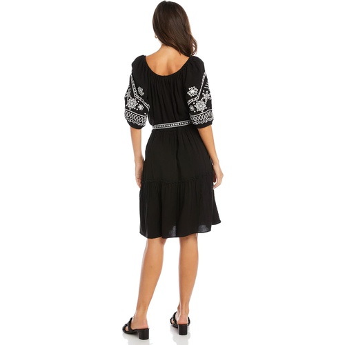  Karen Kane Embroidered Tiered Dress