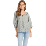 Karen Kane Eyelet Peasant Top