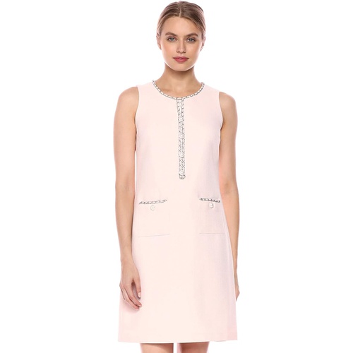  Karl Lagerfeld Paris Womens Tweed Shift Dress with Pockets