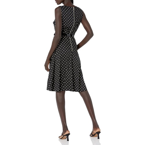  Karl Lagerfeld Paris Womens Polka Dot Cotton Fit and Flare Dress